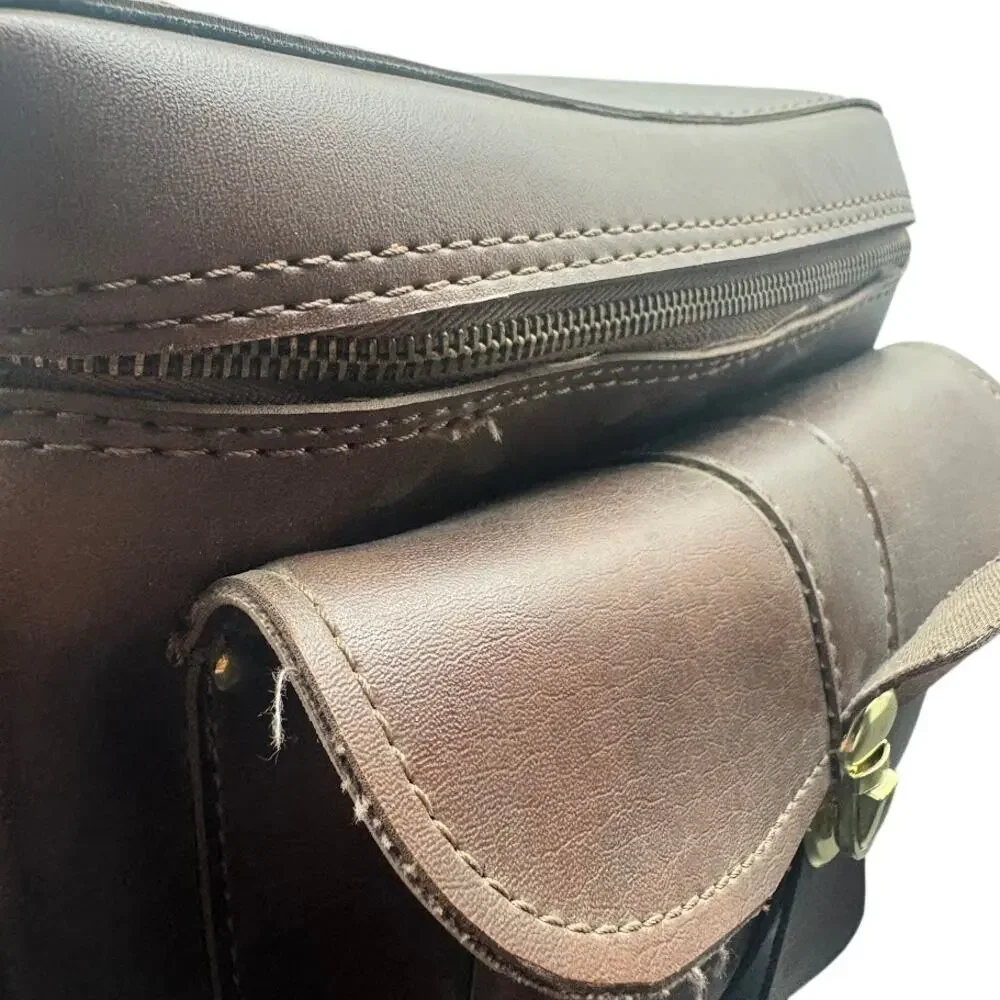 Sears Roebuck and Co Brown Leather Camera Bag T08-01 Korea